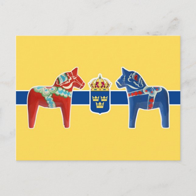 Sweden Dala Coat of Arms Postcard (Front)