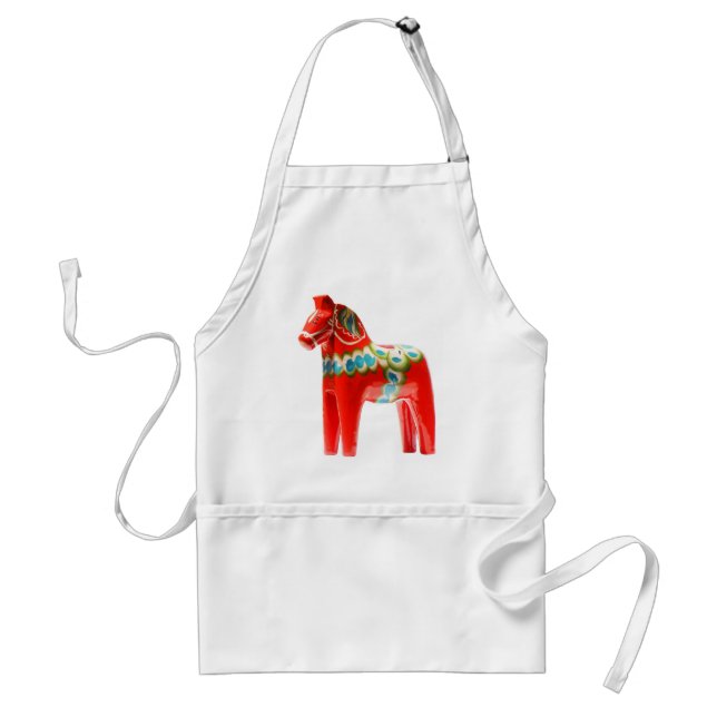 Sweden Dala Horse Adult Apron (Front)