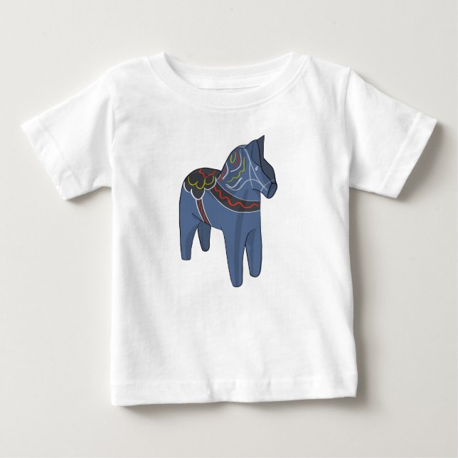 Sweden Dala Horse Dalecarlian Swedish Baby T-Shirt (Front)