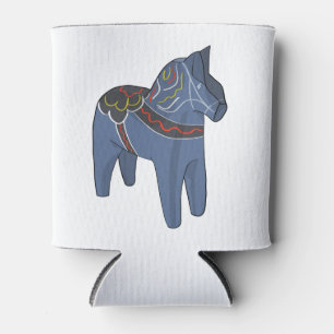Sweden Dala Horse Dalecarlian Swedish Can Cooler