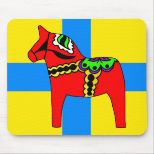 Sweden Dala Horse Mouse Pad