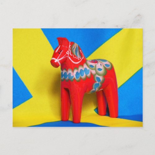 Sweden Dala Horse Postcard