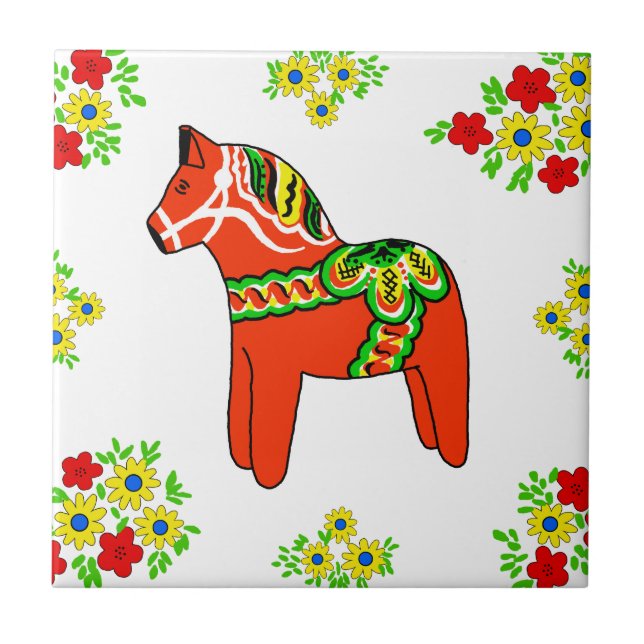 Sweden Dala Horse Tile (Front)