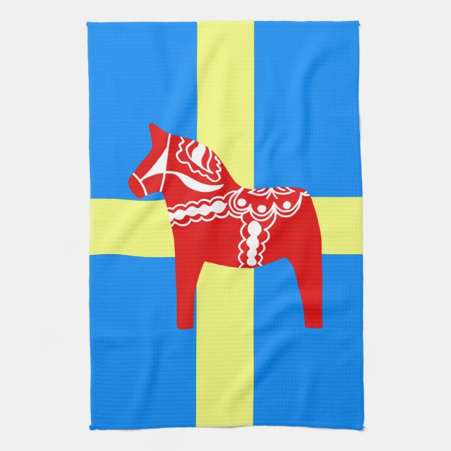 Sweden Dala Horse Towel (Vertical)
