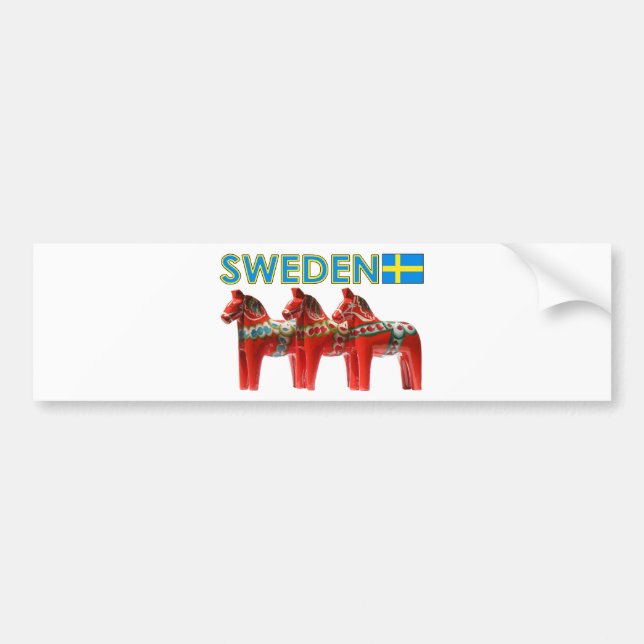 Sweden Dala Horses Bumper Sticker (Front)