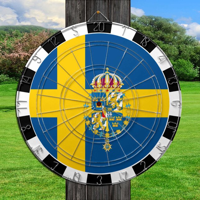 Sweden Dartboard, game board, Swedish Flag Dart Board (Creator Uploaded)