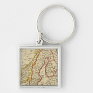Sweden, Denmark, Norway, Finland, Iceland Keychain