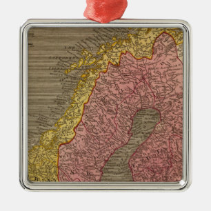 Sweden, Denmark, Norway Metal Ornament