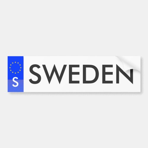 Sweden _ European Union License Sticker