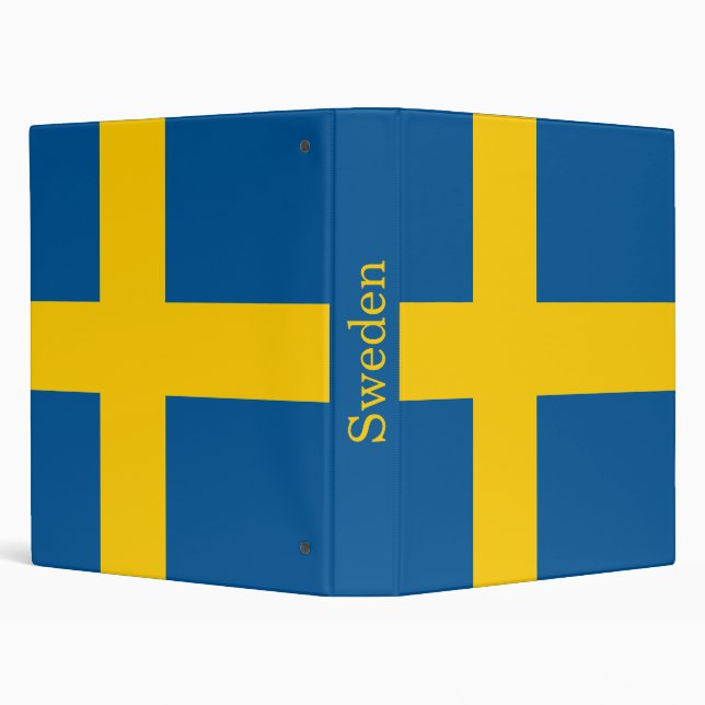 Sweden Flag 3 Ring Binder (Background)