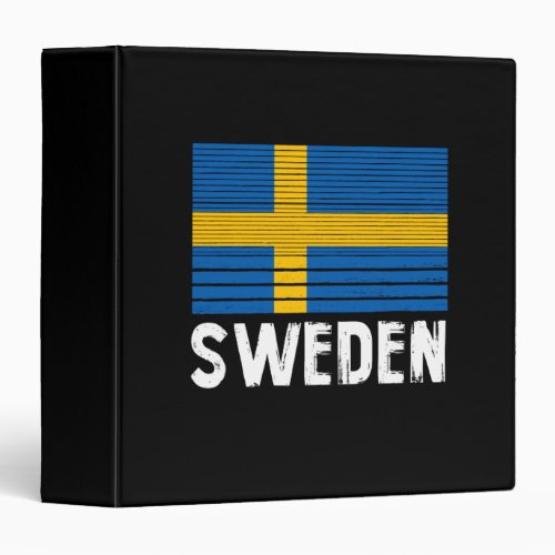 Sweden Flag 3 Ring Binder