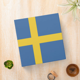 Sweden flag 3 ring binder