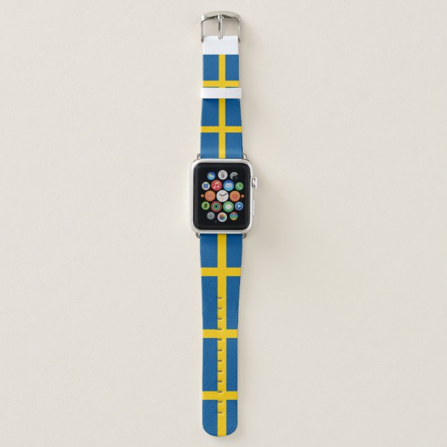 Sweden Flag Apple Watch Band (Front)