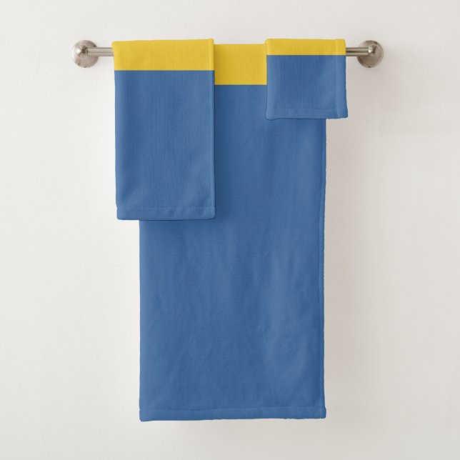 Sweden flag bath towel set (Insitu)
