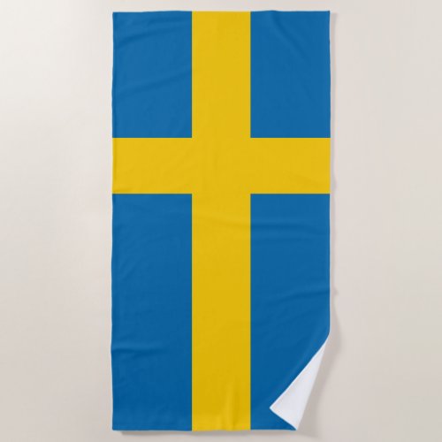 Sweden flag beach towel