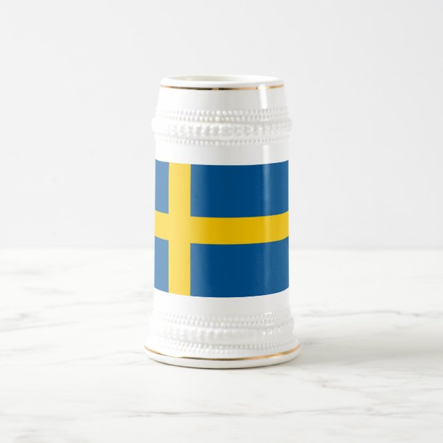 Sweden Flag Beer Stein (Center)
