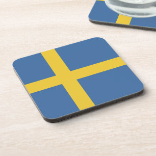 Sweden flag beverage coaster