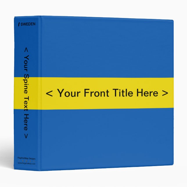 Sweden Flag Binder (Front/Spine)