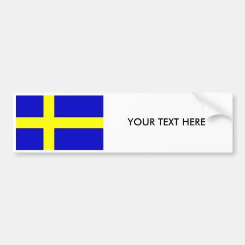 SWEDEN FLAG Bumper Sticker