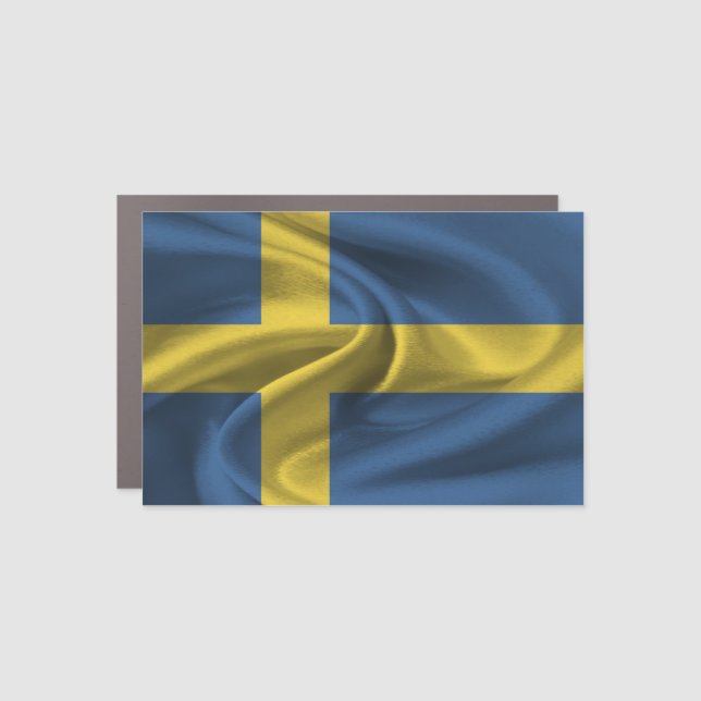 Sweden Flag Car Magnet (Front)