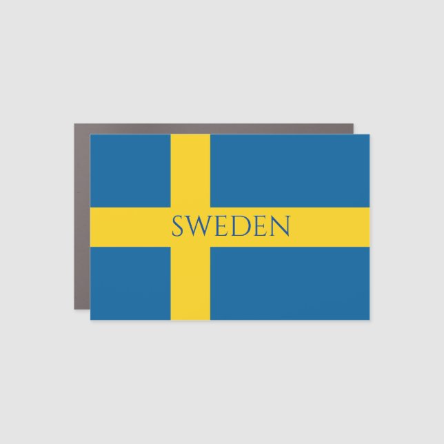 sweden flag car magnet (Front)