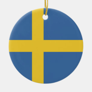 Sweden flag ceramic ornament
