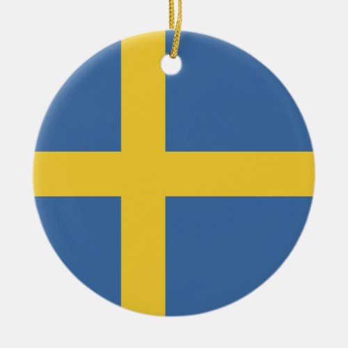 Sweden flag ceramic ornament
