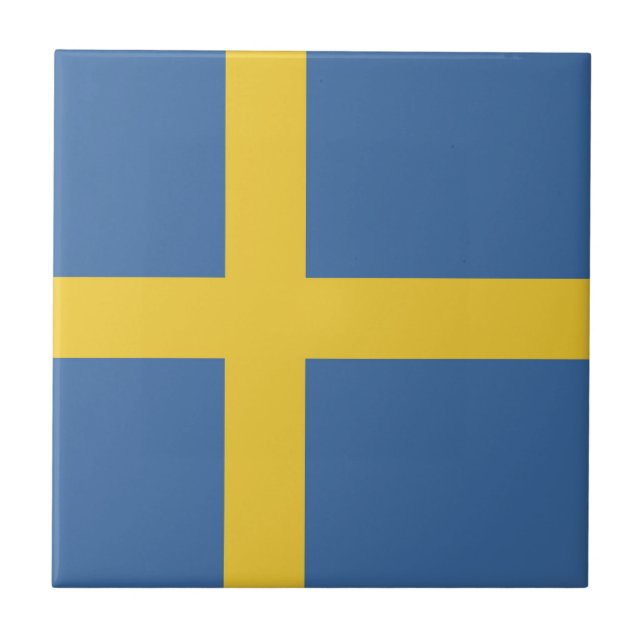 Sweden flag ceramic tile (Front)
