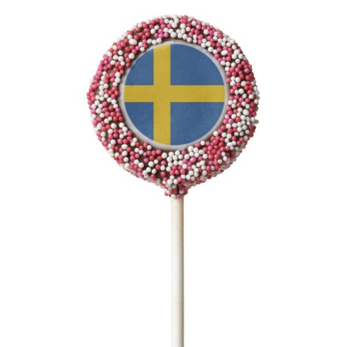 Sweden flag chocolate covered oreo pop