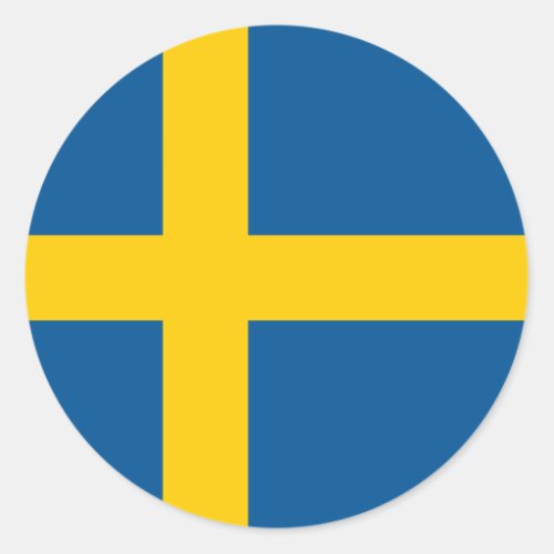 Sweden Flag Classic Round Sticker