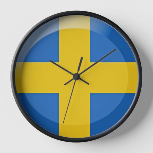 Sweden flag clock