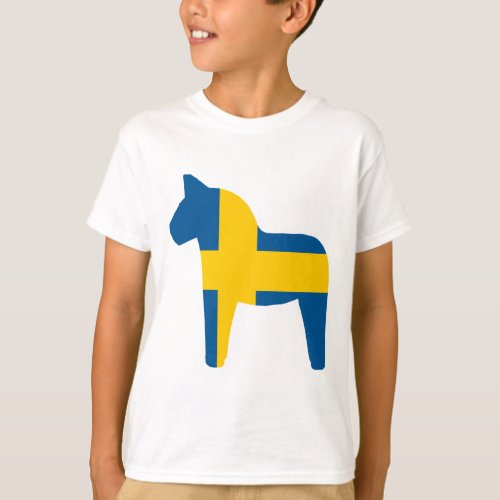 Sweden Flag Dala Horse T_Shirt