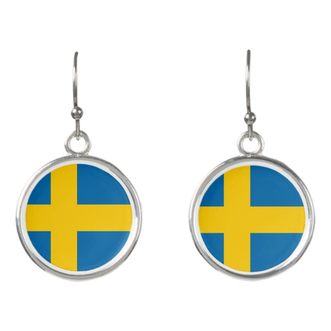 Sweden flag earrings (Front)