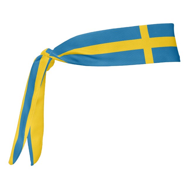 Sweden Flag Elegant Patriotic Tie Headband (Rotate 270)