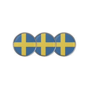 Sweden Flag Emblem Golf Ball Marker