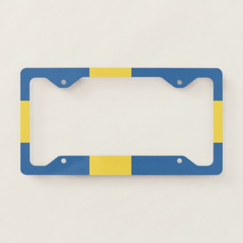 Sweden Flag Emblem License Plate Frame