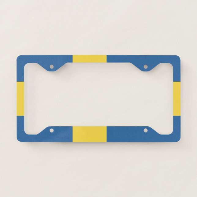 Sweden Flag Emblem License Plate Frame (Front)