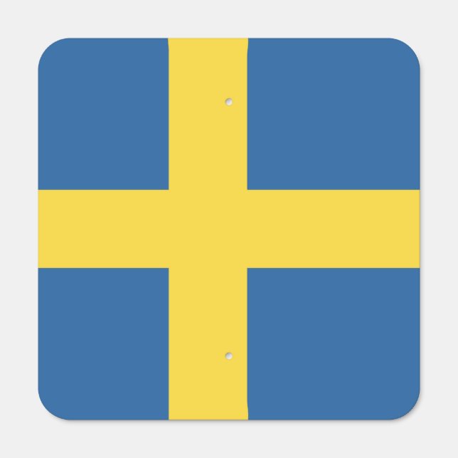 Sweden Flag Emblem Metal Sign (Front)