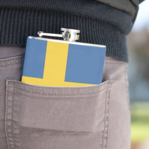 Sweden flag flask