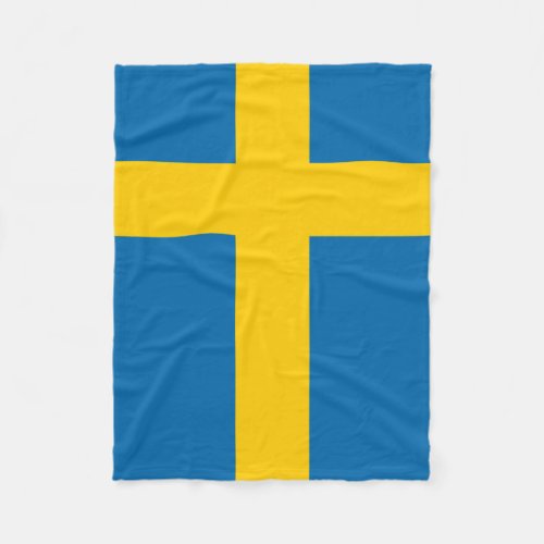 Sweden flag fleece blanket