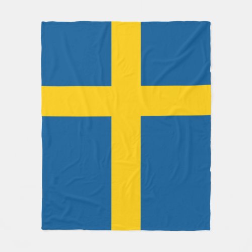 Sweden Flag Fleece Blanket