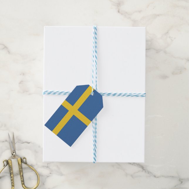 Sweden flag gift tags (With Twine)