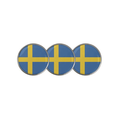 Sweden flag golf ball marker