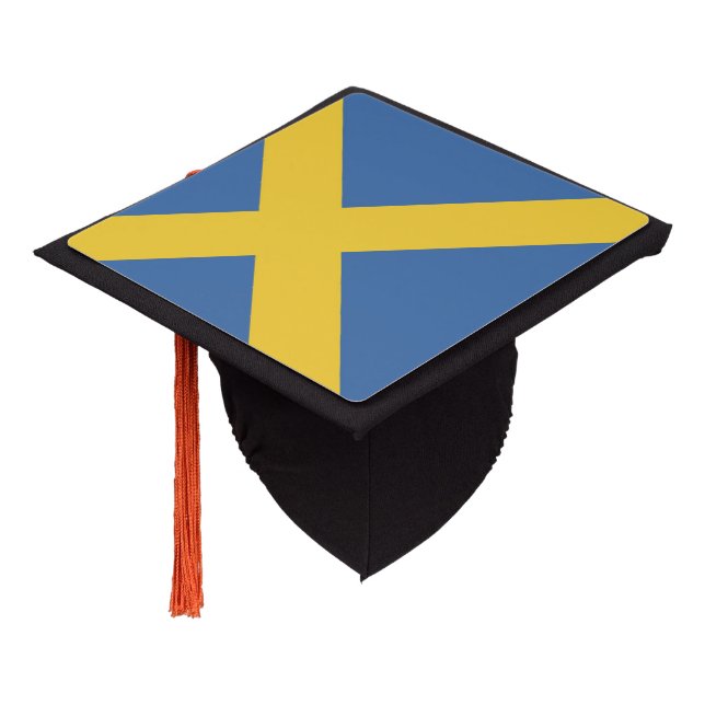 Sweden flag graduation cap topper (Angled)