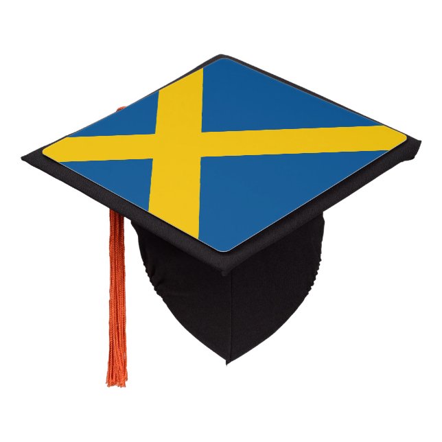 Sweden Flag Graduation Cap Topper (Angled)
