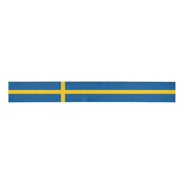 Sweden Flag Grosgrain Ribbon (Front)