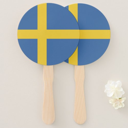 Sweden flag hand fan