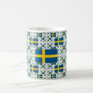 Sweden Flag in Multiple Layers Coffee Mug