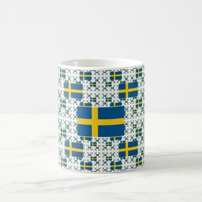 Sweden Flag in Multiple Layers Coffee Mug (Center)