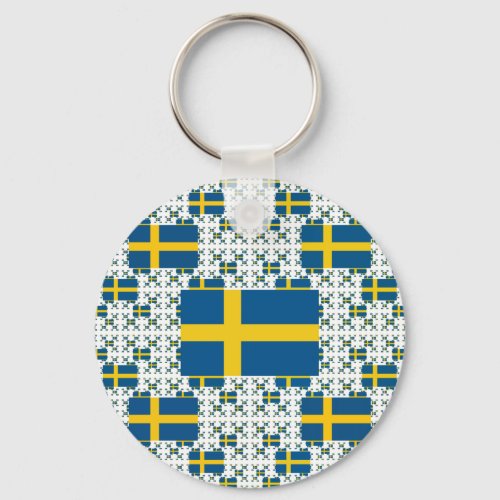 Sweden Flag in Multiple Layers Keychain